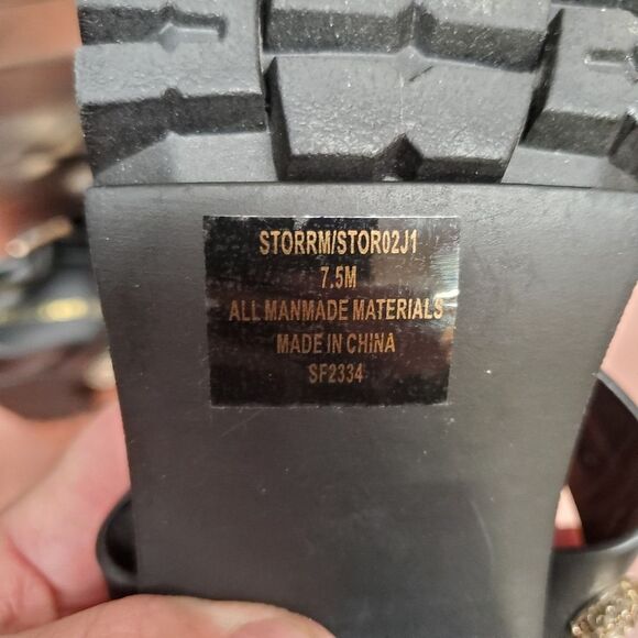 Madden Girl Storrm Black Platform Jeweled Heel Sandals 7.5 M - Picture 8 of 15